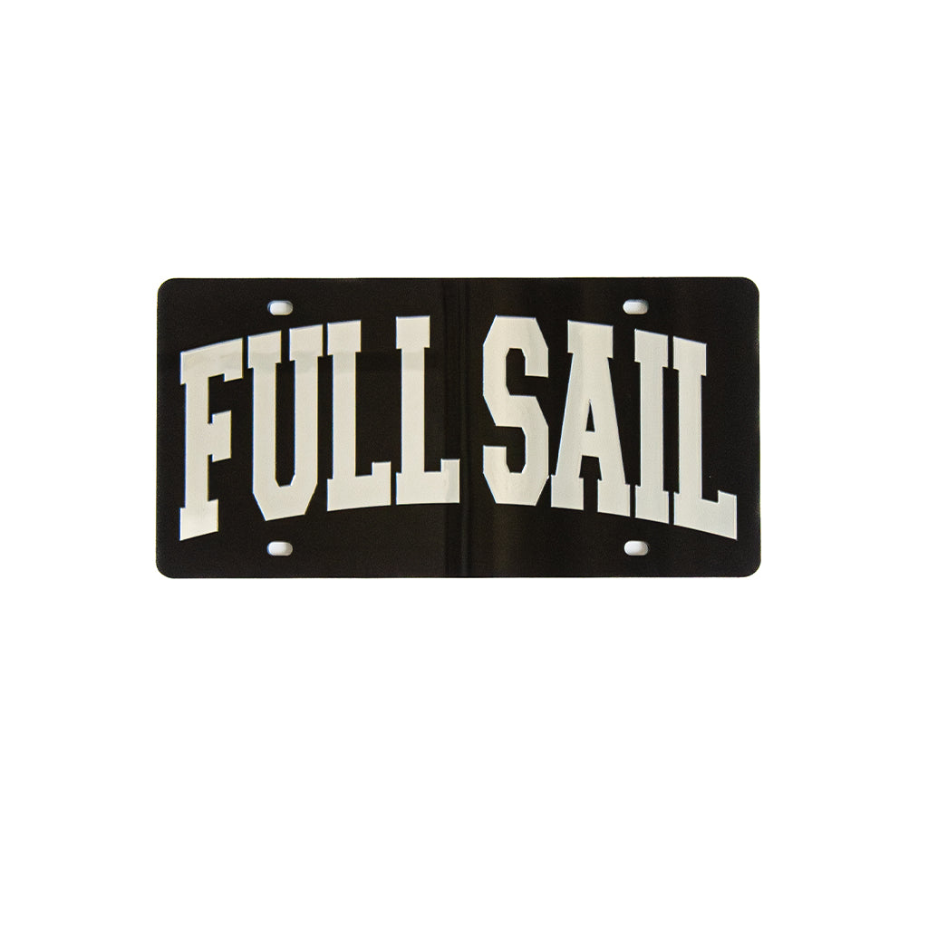 License Plate - Full Sail Black