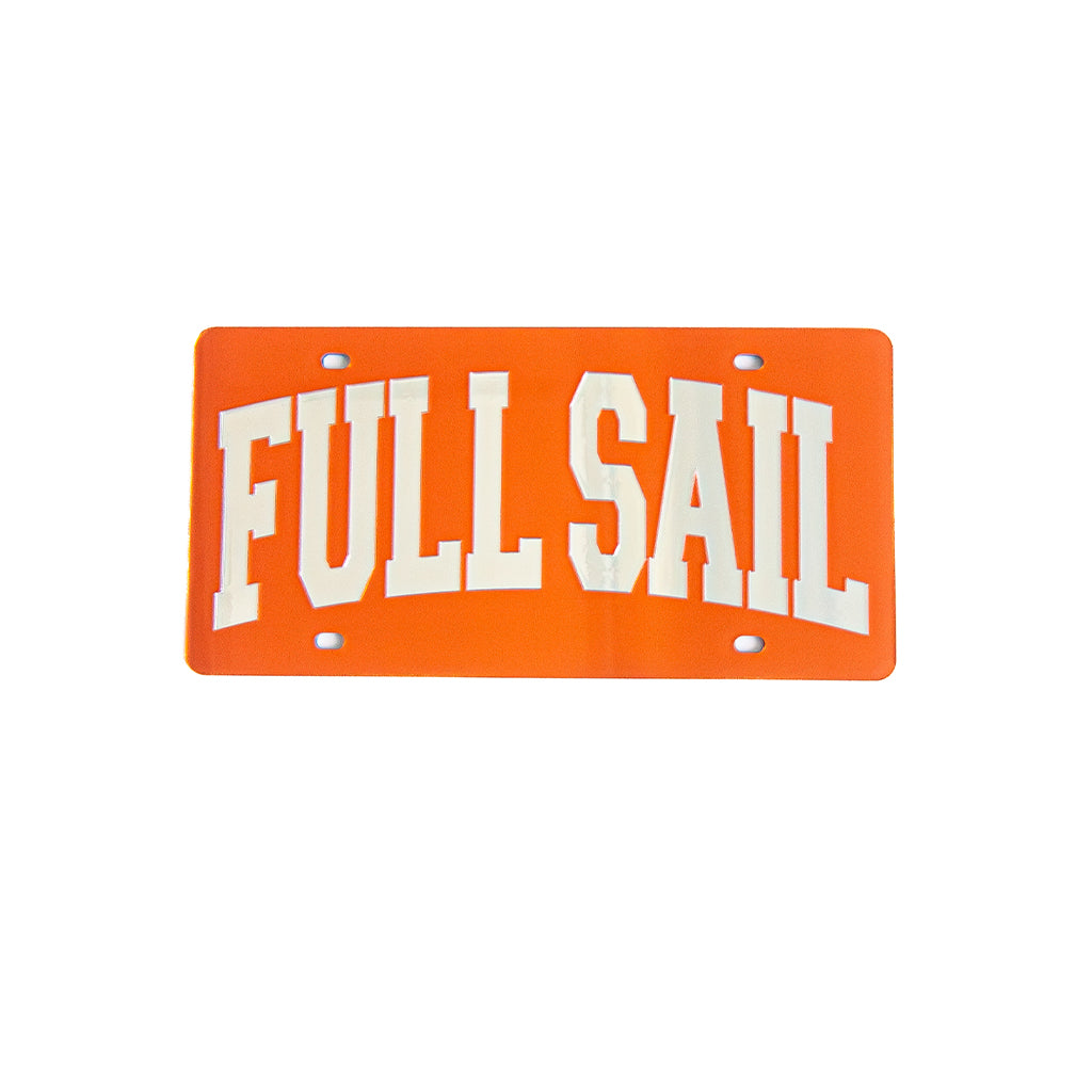 License Plate - Full Sail Orange