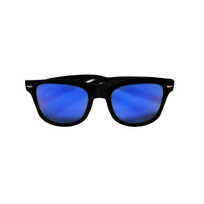 Wayfarer Sunglasses - Blue Mirrored Lenses