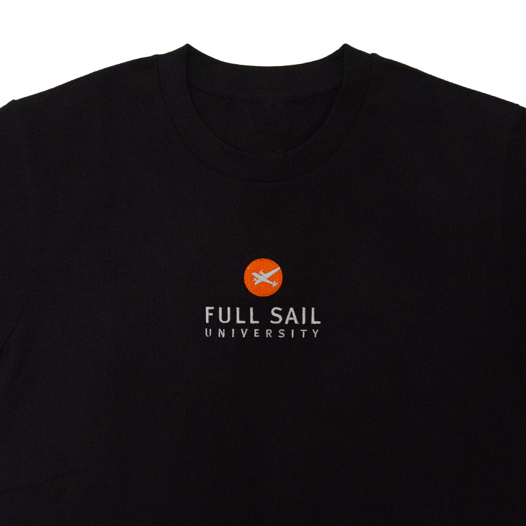Heavyweight Embroidered Tee - Black