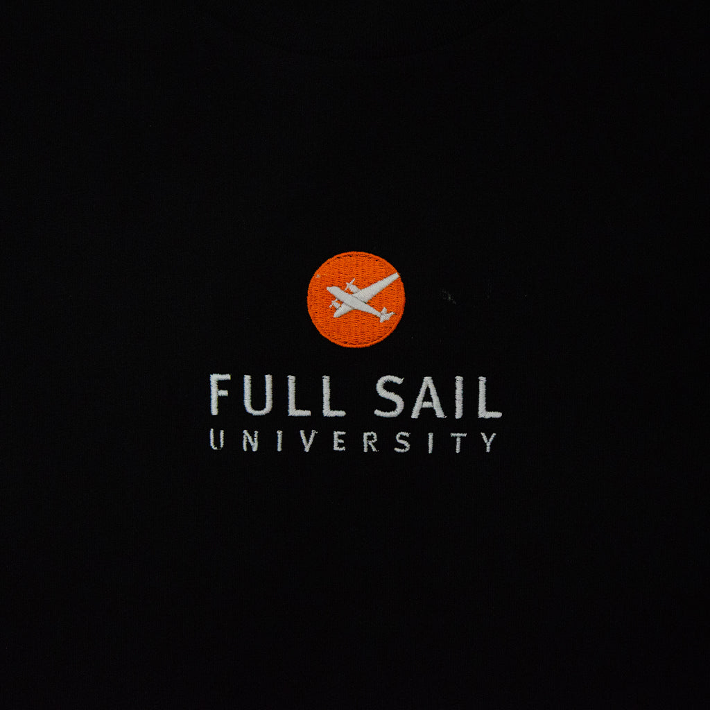 Heavyweight Embroidered Tee - Black