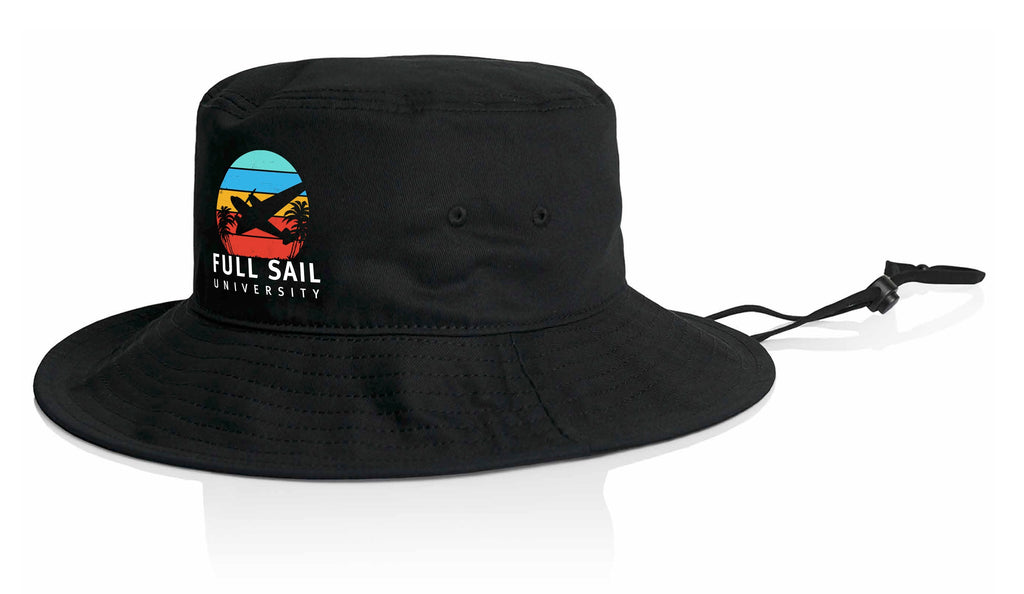 Angele, Swimwear bucket hat in black lycra fabric - Maison